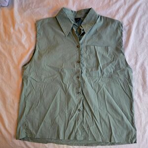 Pinko sz 8 Sleeveless Women's Top Sage Green